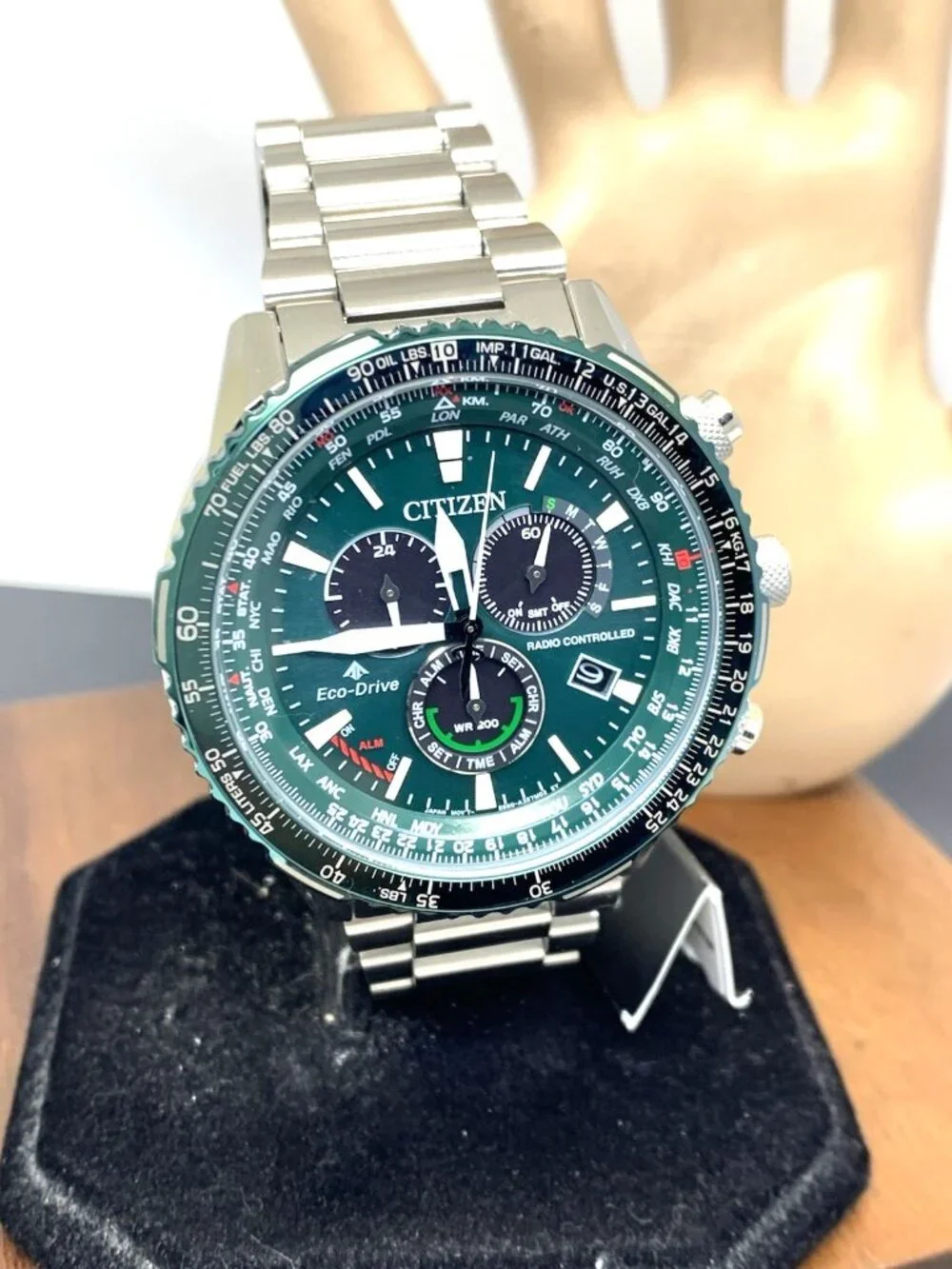 Citizen Men's Watch CB5004-59W Promaster Radio Controlled Eco-Drive Green Dial